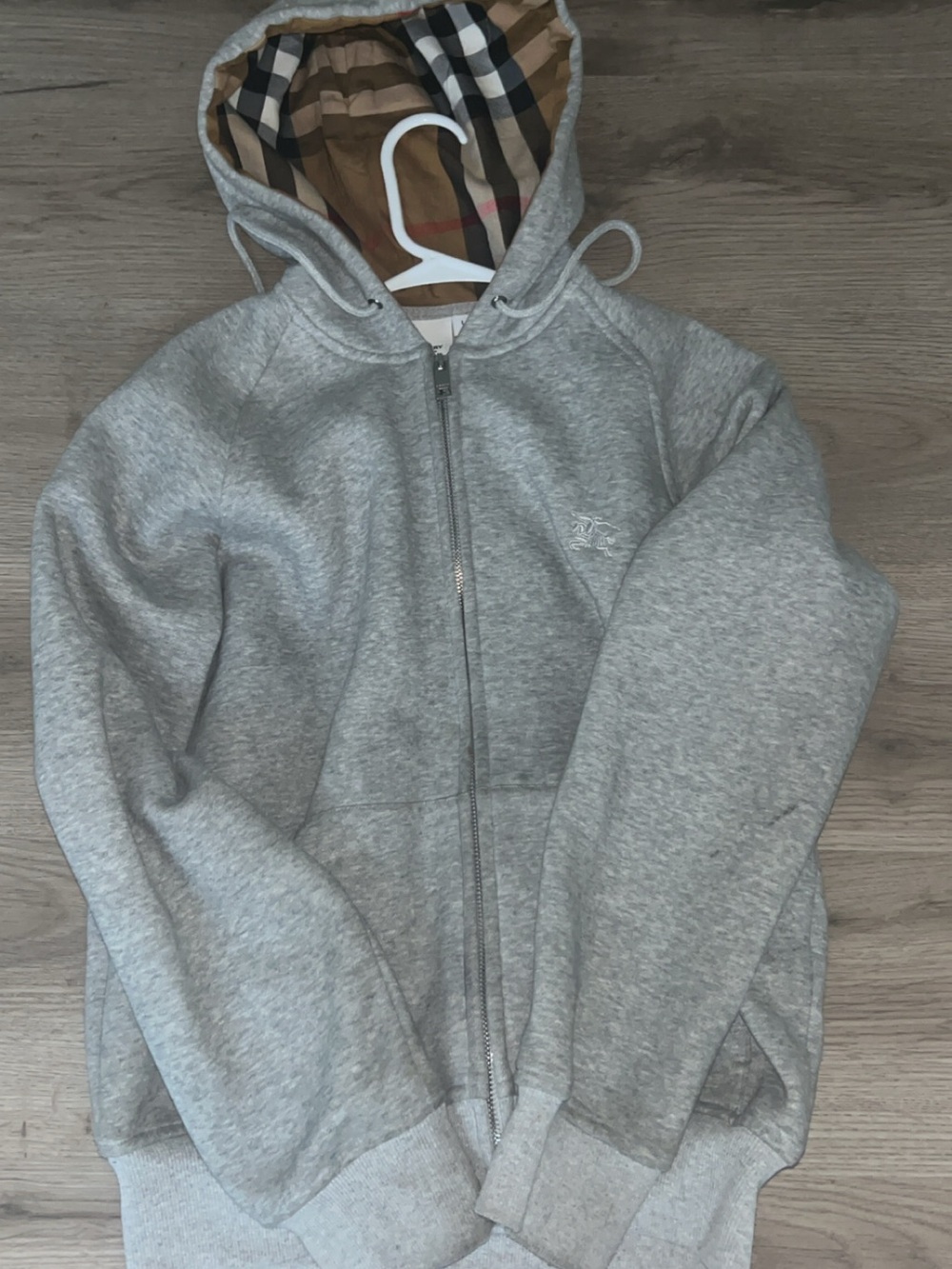 Burberry Kids & women & men Grey Zip Hoodie burberry Fits like a medium On A wom